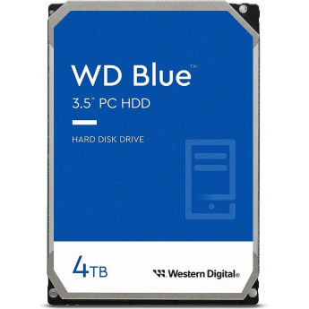Жесткий диск WESTERN DIGITAL BLUE WD40EZAX, 4ТБ, HDD, SATA III, 3.5"