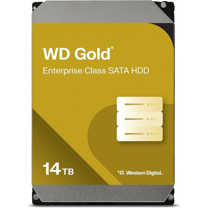 Жесткий диск WESTERN DIGITAL Gold , 14ТБ, HDD, SATA III, 3.5" WD142KRYZ Жесткий диск WESTERN DIGITAL Gold , 14ТБ, HDD, SATA III, 3.5" WD142KRYZ