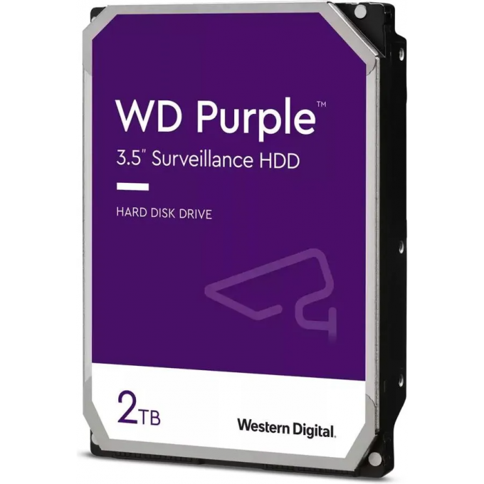 Жесткий диск WESTERN DIGITAL PURPLE , 2ТБ, HDD, SATA III, 3.5" WD23PURZ Жесткий диск WESTERN DIGITAL PURPLE , 2ТБ, HDD, SATA III, 3.5" WD23PURZ