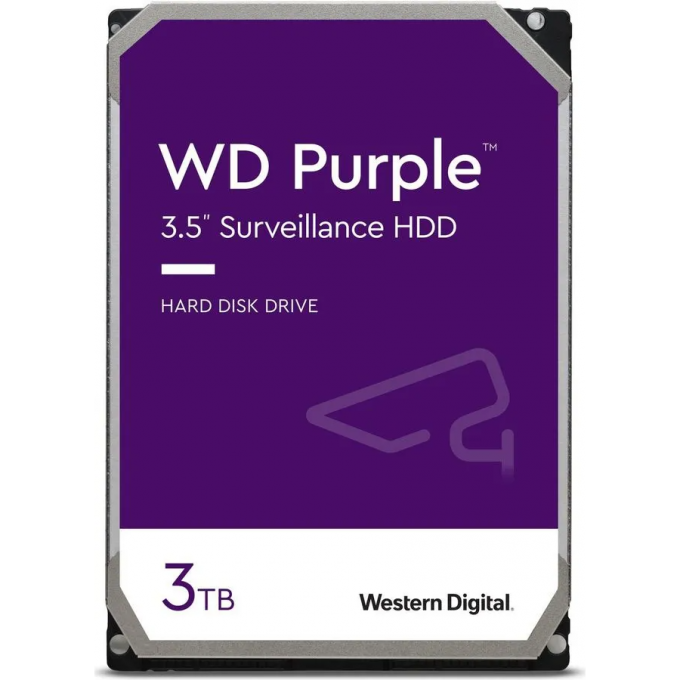 Жесткий диск WESTERN DIGITAL Purple , 3ТБ, HDD, SATA III, 3.5" WD33PURZ Жесткий диск WESTERN DIGITAL Purple , 3ТБ, HDD, SATA III, 3.5" WD33PURZ