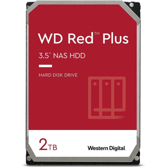 Жесткий диск WESTERN DIGITAL RED PLUS , 2ТБ, HDD, SATA III, 3.5" WD20EFZX Жесткий диск WESTERN DIGITAL RED PLUS , 2ТБ, HDD, SATA III, 3.5" WD20EFZX