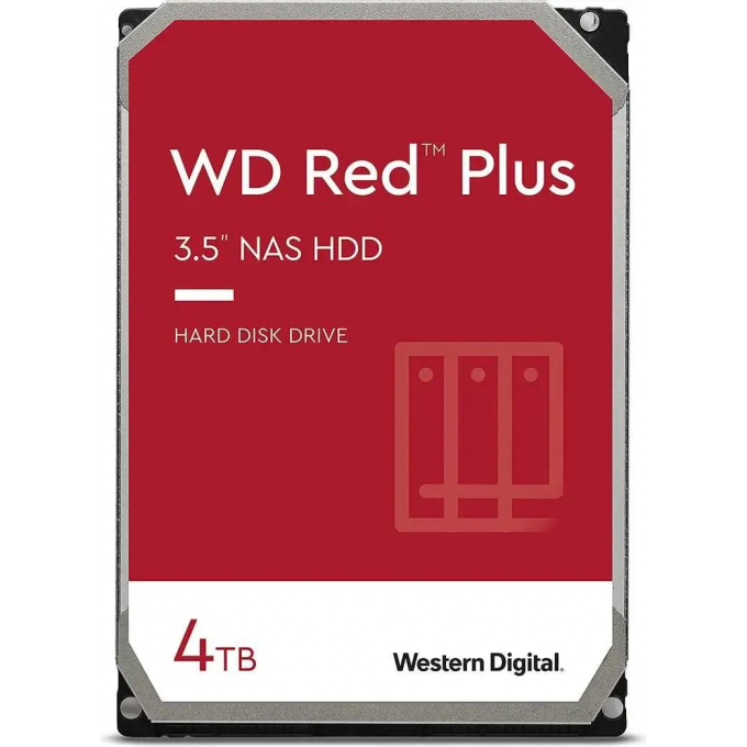 Жесткий диск WESTERN DIGITAL RED PLUS , 4ТБ, HDD, SATA III, 3.5" WD40EFPX Жесткий диск WESTERN DIGITAL RED PLUS , 4ТБ, HDD, SATA III, 3.5" WD40EFPX