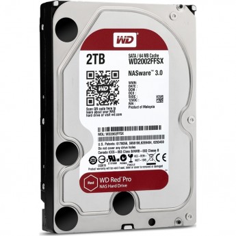 Жесткий диск WESTERN DIGITAL RED PRO WD2002FFSX, 2 ТБ, HDD, SATA-III, 3.5"